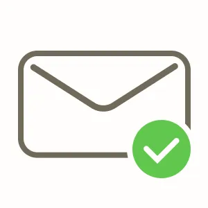 チェック付きのメッセージのイラスト