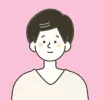幸せメッセージを送った女性のイラスト